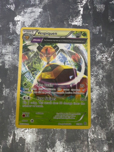 Vespiqu3n Stage 1 2015 Pokem0n card read description